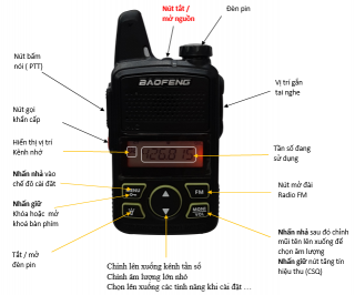 Bộ đàm Baofeng mini thumb