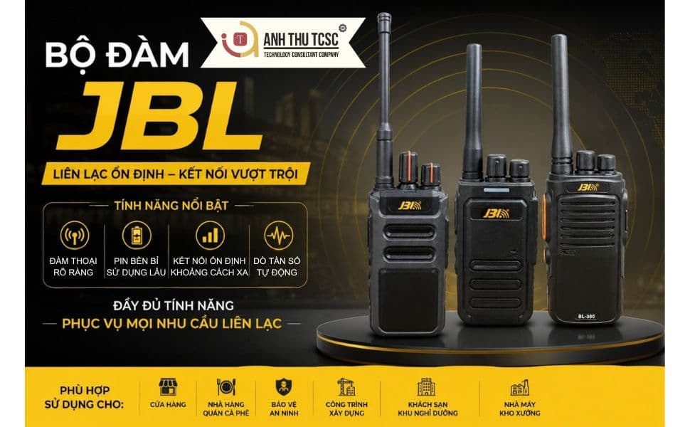 Bộ đàm JBL  - Bộ Đàm Tự Động Dò Tần Số | Đại Lý Máy Bộ Đàm - Anh Thư TCSC